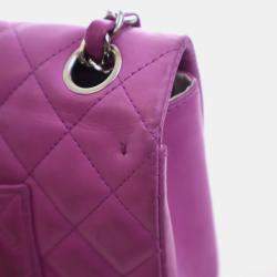 Pre Owned Chanel Vintage Medium Lambskin Classic Single Flap Bag