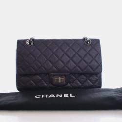 Pre Owned حقيبة شانيل كرمبلد جلد العجل ريإيشو 2.55 بقلاب 225