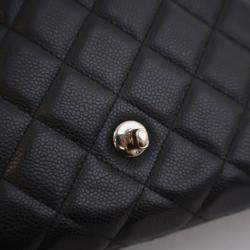 Pre Owned حقيبة شانيل قلاب كلاسيك مفرد جلد كافيار جامبو