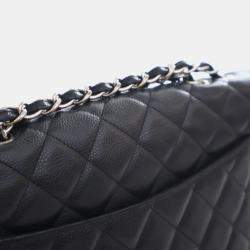 Pre Owned حقيبة شانيل قلاب كلاسيك مفرد جلد كافيار جامبو