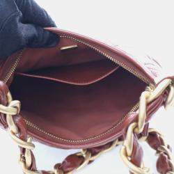 مملوكة مسبقًا حقيبة شانيل هوبو فانكي تاون جلد حمل مجعد صغيرة