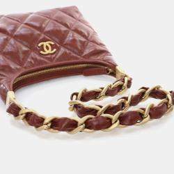 مملوكة مسبقًا حقيبة شانيل هوبو فانكي تاون جلد حمل مجعد صغيرة