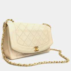 مملوكة مسبقًا حقيبة رفرف لامبسكين متوسطة قديمة شانيل ديانا