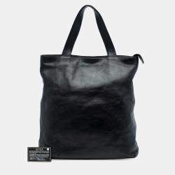 مملوكة مسبقًا Chanel Black CC Embossed Leather Tote