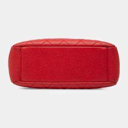 Pre Owned حقيبة تسوق شانيل بيتيت كافيار حمراء