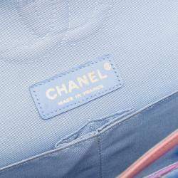 Pre Owned Chanel Pink Medium Classic Printed Lambskin Watercolor Double Flap