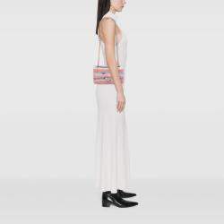 Pre Owned Chanel Pink Medium Classic Printed Lambskin Watercolor Double Flap