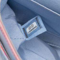 Pre Owned Chanel Pink Medium Classic Printed Lambskin Watercolor Double Flap