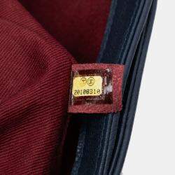 Pre Owned Chanel Blue CC Diamond Stitch Caviar Flap