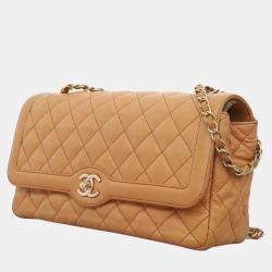 مملوكة مسبقًا حقيبة شانيل بني مبطن كافيار ديانا موسمية بقلاب