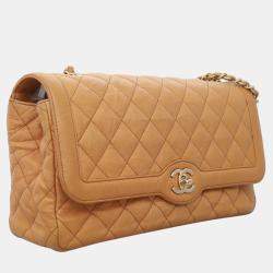 مملوكة مسبقًا حقيبة شانيل بني مبطن كافيار ديانا موسمية بقلاب