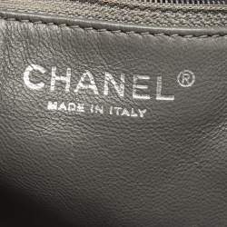 Pre Owned Chanel Reissue Camera Large Grey Quilted Aged Leather Shoulder Bag