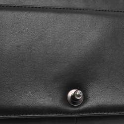 Pre Owned حقيبة شانيل بوي جلد أزرق مبطن متوسطة بقلاب