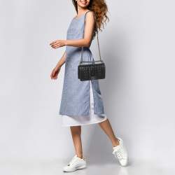 Pre Owned حقيبة شانيل بوي جلد أزرق مبطن متوسطة بقلاب