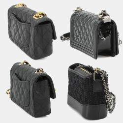 مملوكة مسبقًا Chanel Success Story Black Set Of 4 Mini Bags With Quilted Trunk