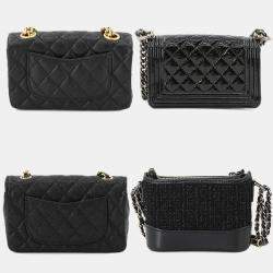 مملوكة مسبقًا Chanel Success Story Black Set Of 4 Mini Bags With Quilted Trunk