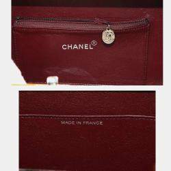 Pre Owned حقيبة شانيل فانتي جلد أسود بني خشبي للزينة