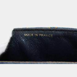 Pre Owned حقيبة كتف شانيل كلاسيك مفردة فلاب مربعة زرقاء مبطنة دينيم باكيليت قوقعة السلحفاة