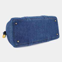 مملوكة مسبقًا Chanel CC Vintage Blue Denim Boston Bag