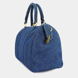 مملوكة مسبقًا Chanel CC Vintage Blue Denim Boston Bag