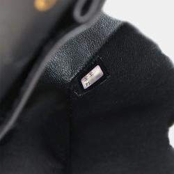 مملوكة مسبقًا Chanel Classic Double Flap Small Black Caviar Leather Chain Shoulder Bag