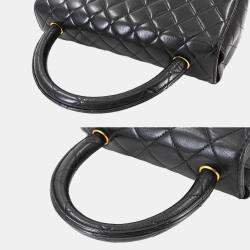 مملوكة مسبقًا Chanel Vintage Twin Flap Set Black Leather Handbags