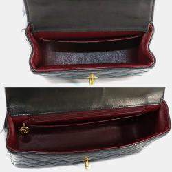 مملوكة مسبقًا Chanel Vintage Twin Flap Set Black Leather Handbags