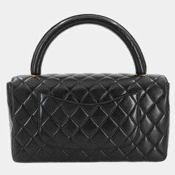 مملوكة مسبقًا Chanel Vintage Twin Flap Set Black Leather Handbags