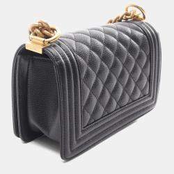مملوكة مسبقًا Chanel Boy Chanel Small Shoulder Bag In Calfskin Leather Black