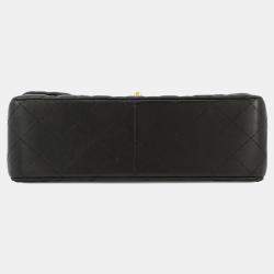 Pre Owned حقيبة كتف شانيل سلسلة كوكو مارك ماتلاسي 30 جلد حمل أسود