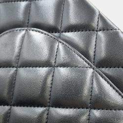 Pre Owned حقيبة كتف شانيل سلسلة كوكو مارك ماتلاسي 30 جلد حمل أسود