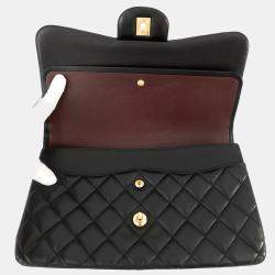 Pre Owned حقيبة كتف شانيل سلسلة كوكو مارك ماتلاسي 30 جلد حمل أسود