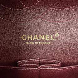 Pre Owned حقيبة كتف شانيل سلسلة كوكو مارك ماتلاسي 30 جلد حمل أسود