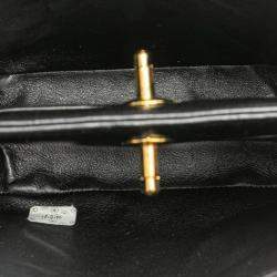 Pre Owned حقيبة شانيل كوكو مارك ماتلاسيه صغيرة جلد خروف أسود