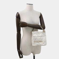 Pre Owned Chanel 22 Mini Handbag With Coco Mark And Perforated Shiny Calfskin Leather