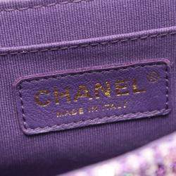 مملوكة مسبقًا Chanel Matelasse Purple Fabric Top Handle Bag