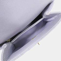 Pre Owned Chanel Purple Calf Handbag