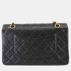 Pre Owned حقيبة كتف سلسلة سوداء شانيل ماتلاس من جلد الحمل