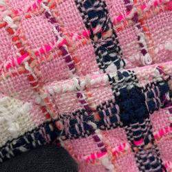 Pre Owned Chanel Chain Shoulder Bag With Coco Mark Matelasse 20 Tweed