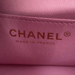 Pre Owned Chanel Chain Shoulder Bag With Coco Mark Matelasse 20 Tweed