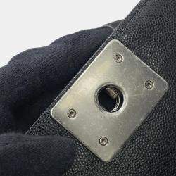 مملوكة مسبقًا حقيبة كتف شانيل سلسلة ماتلاس كوكاو مارك بوي صغيرة سوداء