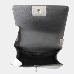 مملوكة مسبقًا حقيبة كتف شانيل سلسلة ماتلاس كوكاو مارك بوي صغيرة سوداء