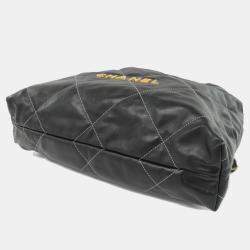 مملوكة مسبقًا Chanel 22 Black Calfskin Leather Backpack