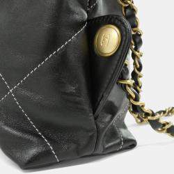 مملوكة مسبقًا Chanel 22 Black Calfskin Leather Backpack