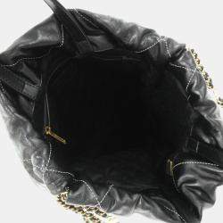 مملوكة مسبقًا Chanel 22 Black Calfskin Leather Backpack