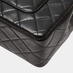 Pre Owned Chanel Matelasse Coco Mark Paris Limited Edition Chain Shoulder Bag Black Lambskin