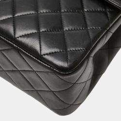 Pre Owned Chanel Matelasse Coco Mark Paris Limited Edition Chain Shoulder Bag Black Lambskin