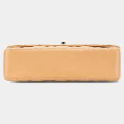 Pre Owned حقيبة كتف سلسلة مارك كوكو شانيل وايلد ستيتش جلد العجل بيج