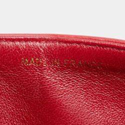 مملوكة مسبقًا حقيبة كتف شانيل ماتلاسي 23 مزدوجة الغلق بسلسلة علامة كوكو جلد أحمر