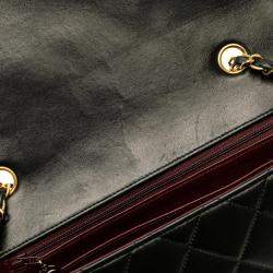 مملوكة مسبقًا حقيبة شانيل ماتيلاس ديانا 25 كوكو مارك كروس بودي بسلسلة على الكتف جلد الحمل باللون الأسود